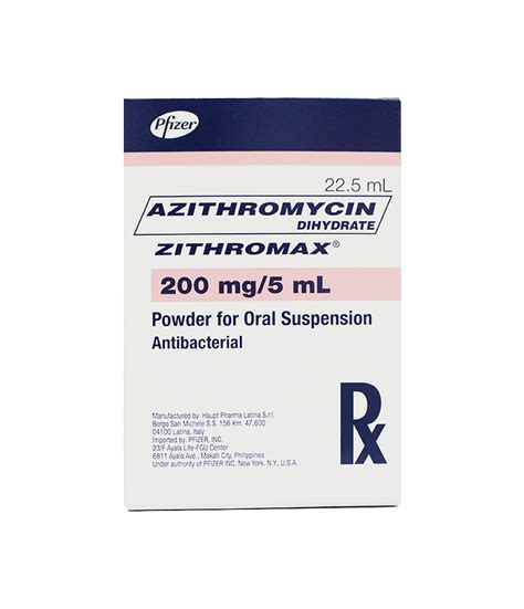 azithromycin zithromax 200mg 5ml